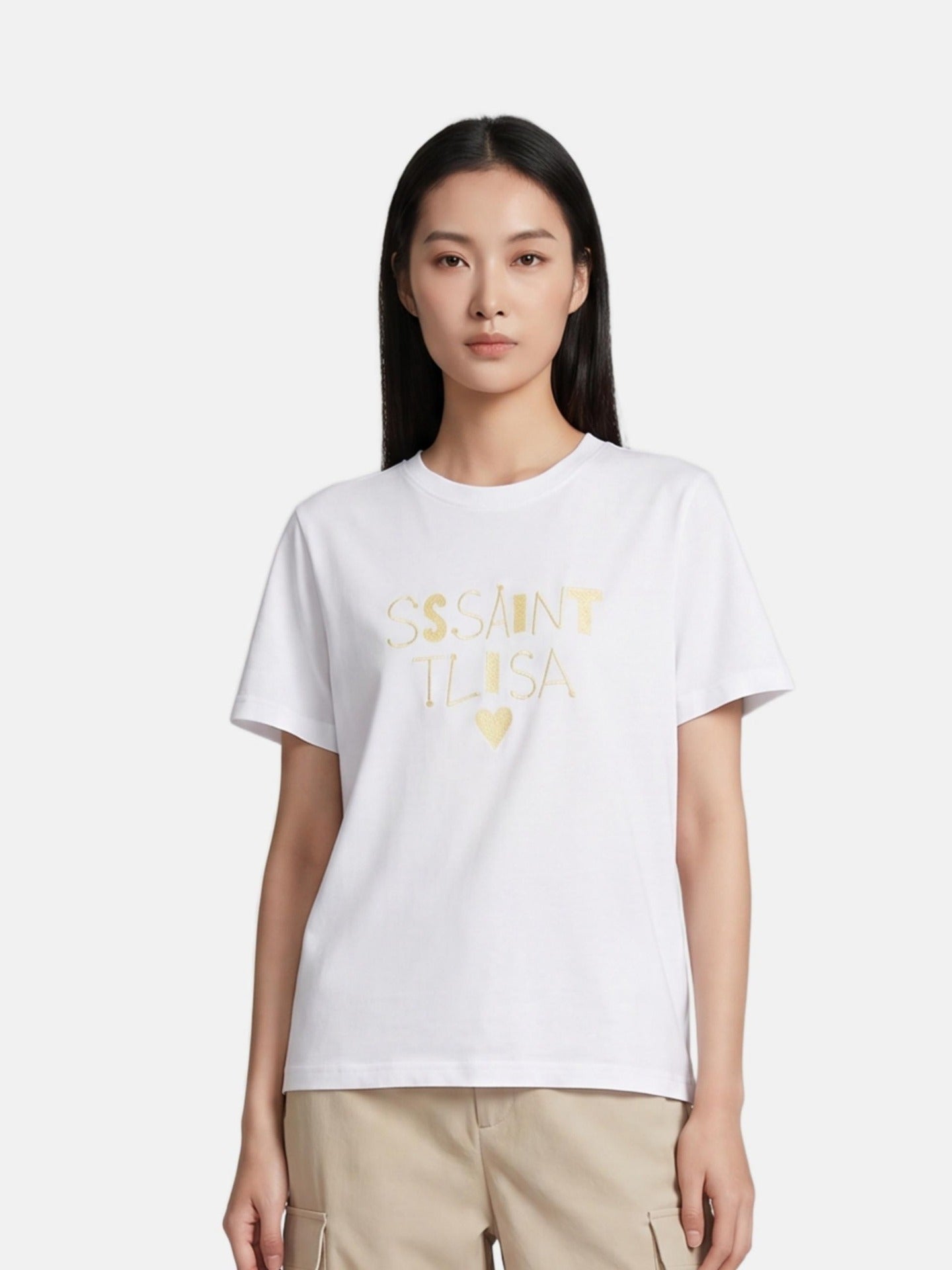 T-shirt in 83,4% Cotone 16,6% Poliammide Bianco