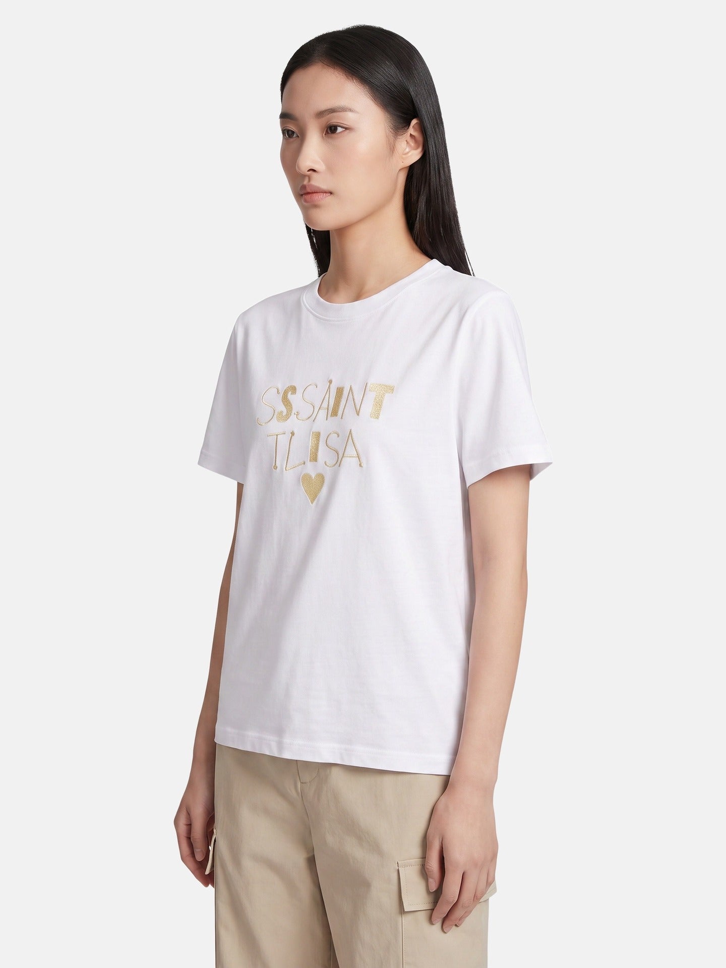 T-shirt in 83,4% Cotone 16,6% Poliammide Bianco