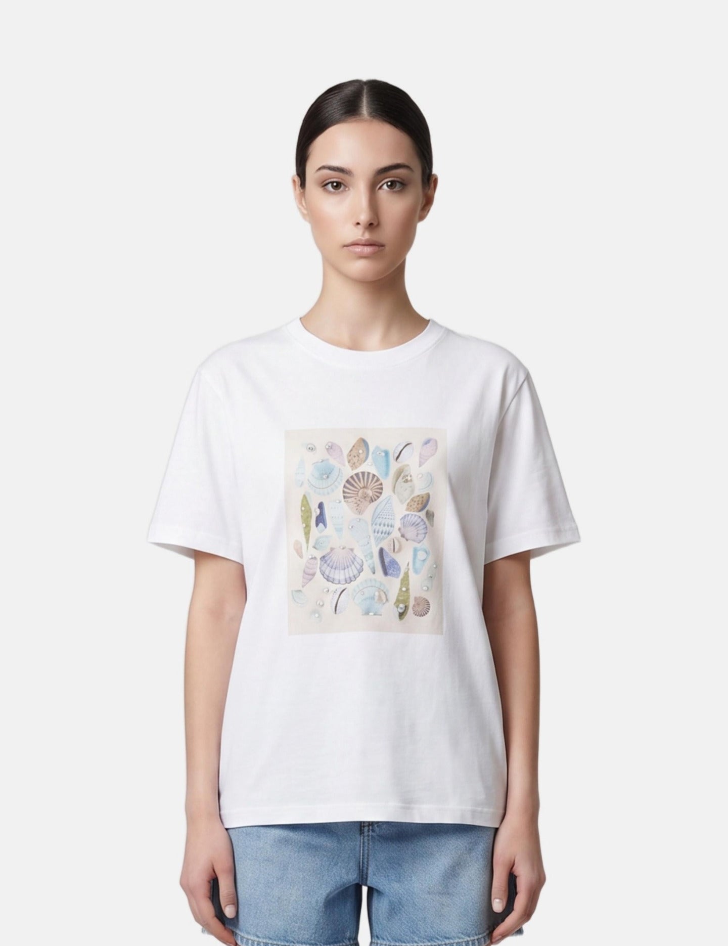 T-shirt in 83,4% Cotone 16,6% Poliammide Bianco