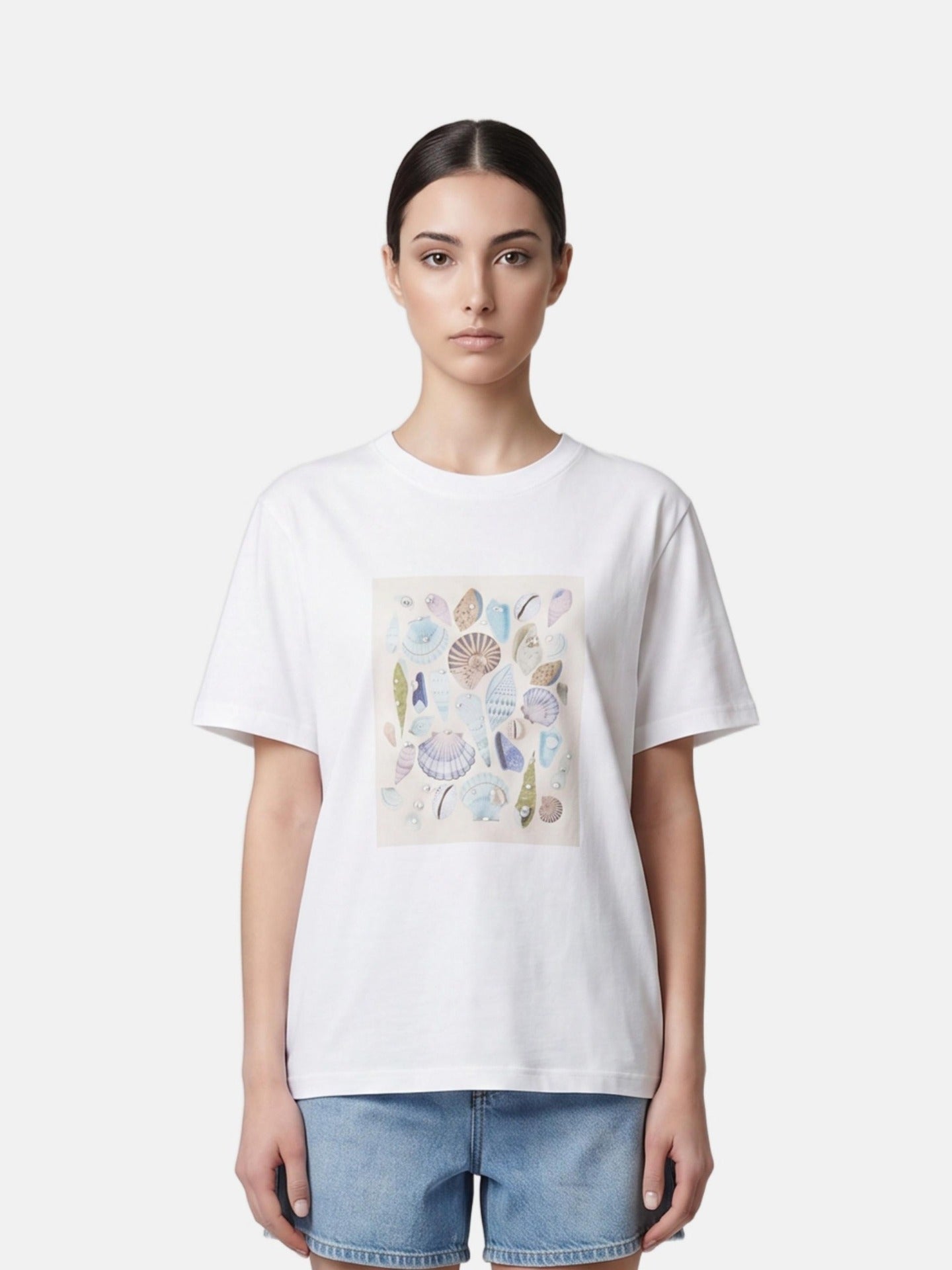 T-shirt in 83,4% Cotone 16,6% Poliammide Bianco