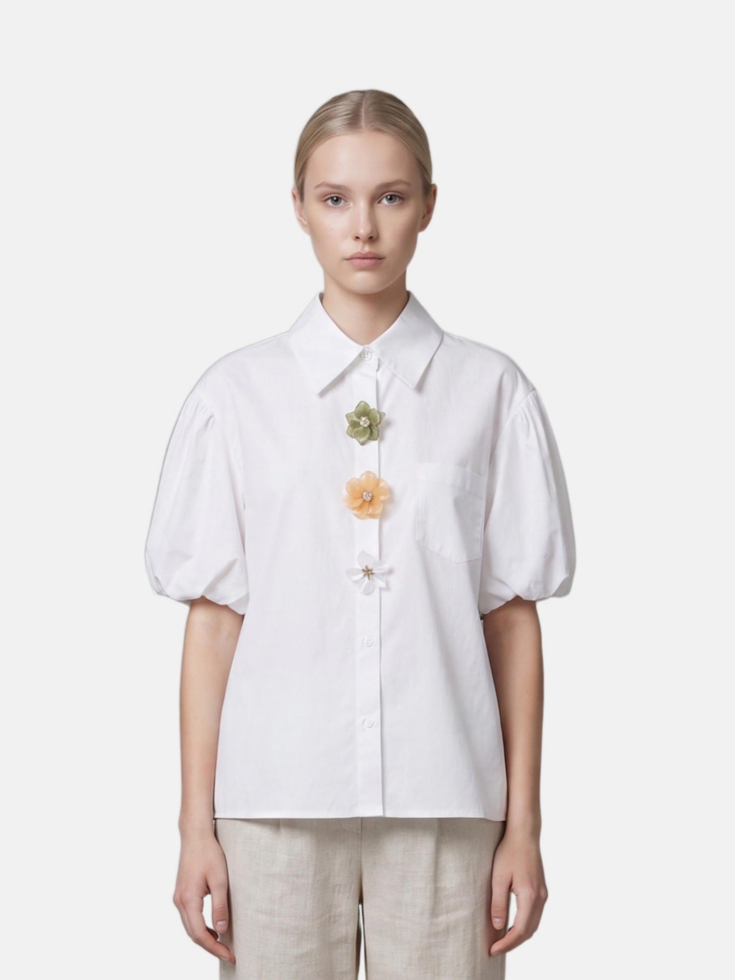 Blusa in Cotone Bianco