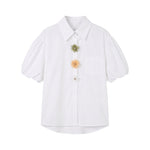 Blusa in Cotone Bianco