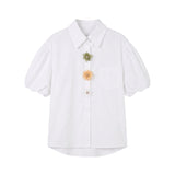 Blusa in Cotone Bianco