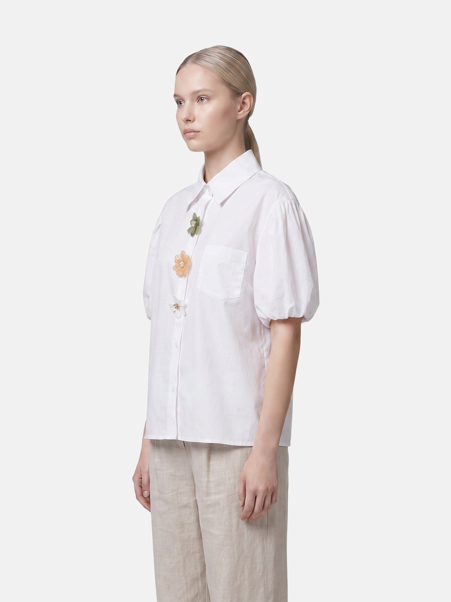 Blusa in Cotone Bianco