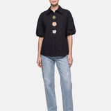 Blusa in Cotone Nero