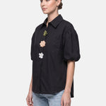 Blusa in Cotone Nero