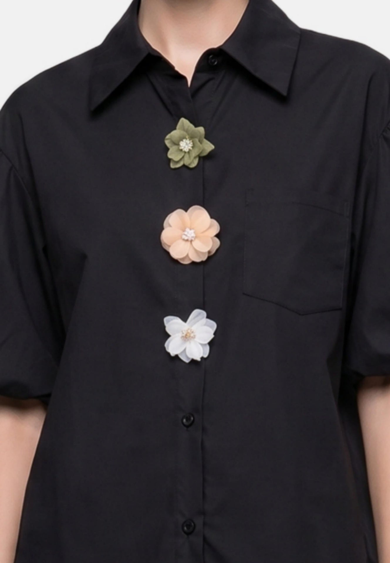 Blusa in Cotone Nero