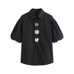 Blusa in Cotone Nero