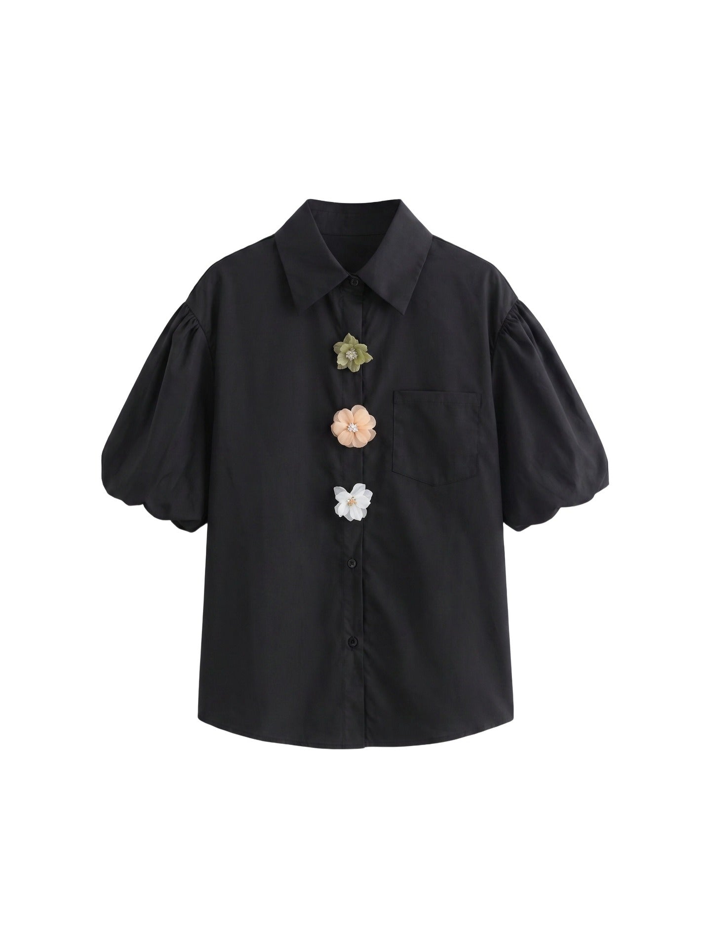 Blusa in Cotone Nero