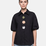 Blusa in Cotone Nero