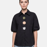 Blusa in Cotone Nero