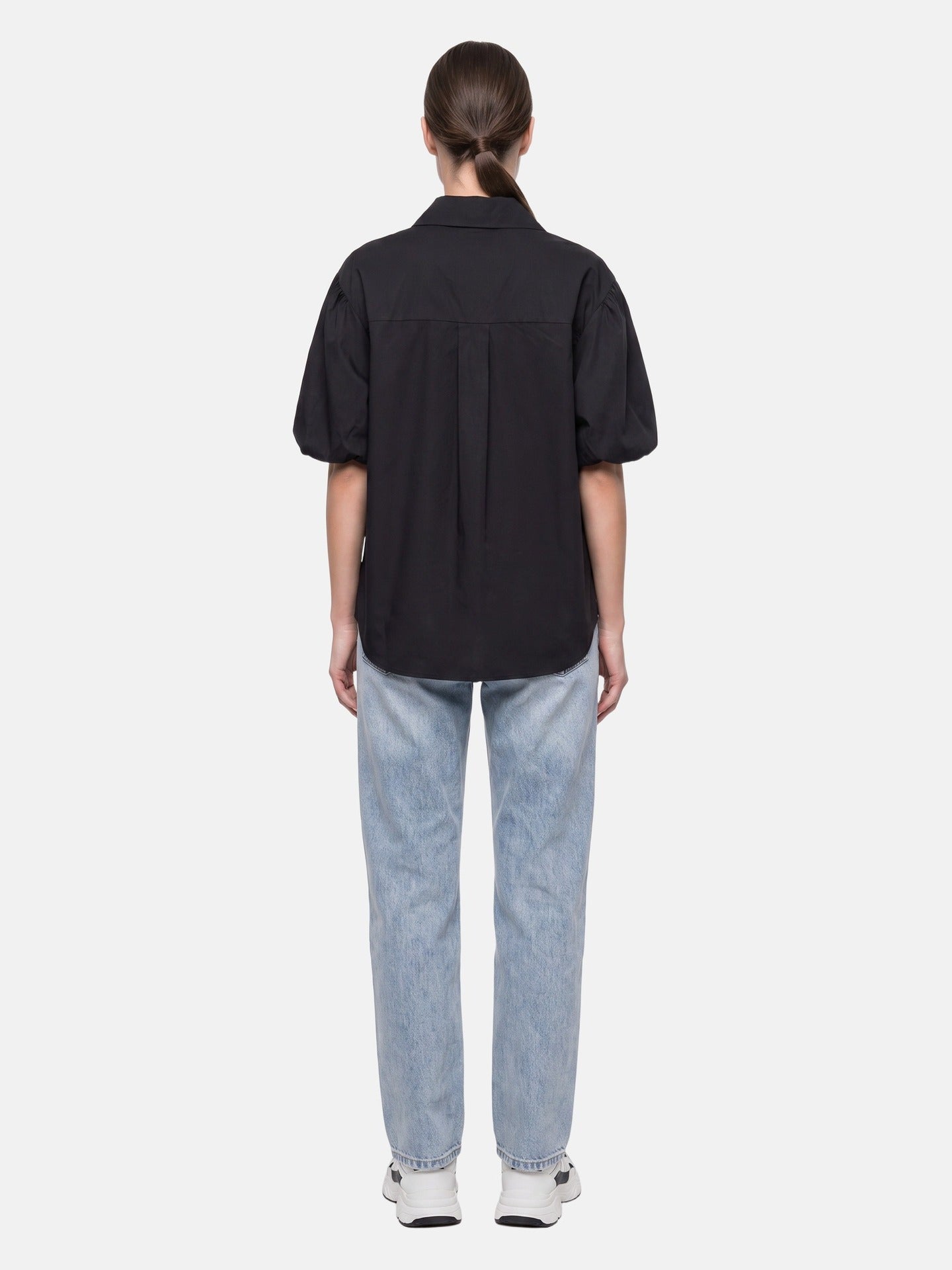Blusa in Cotone Nero