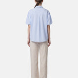 Blusa in Cotone Blu