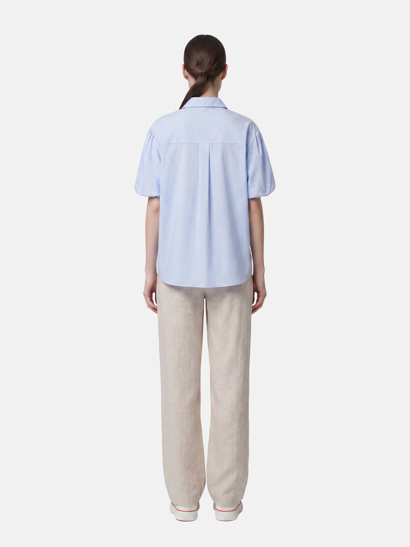 Blusa in Cotone Blu