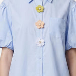 Blusa in Cotone Blu