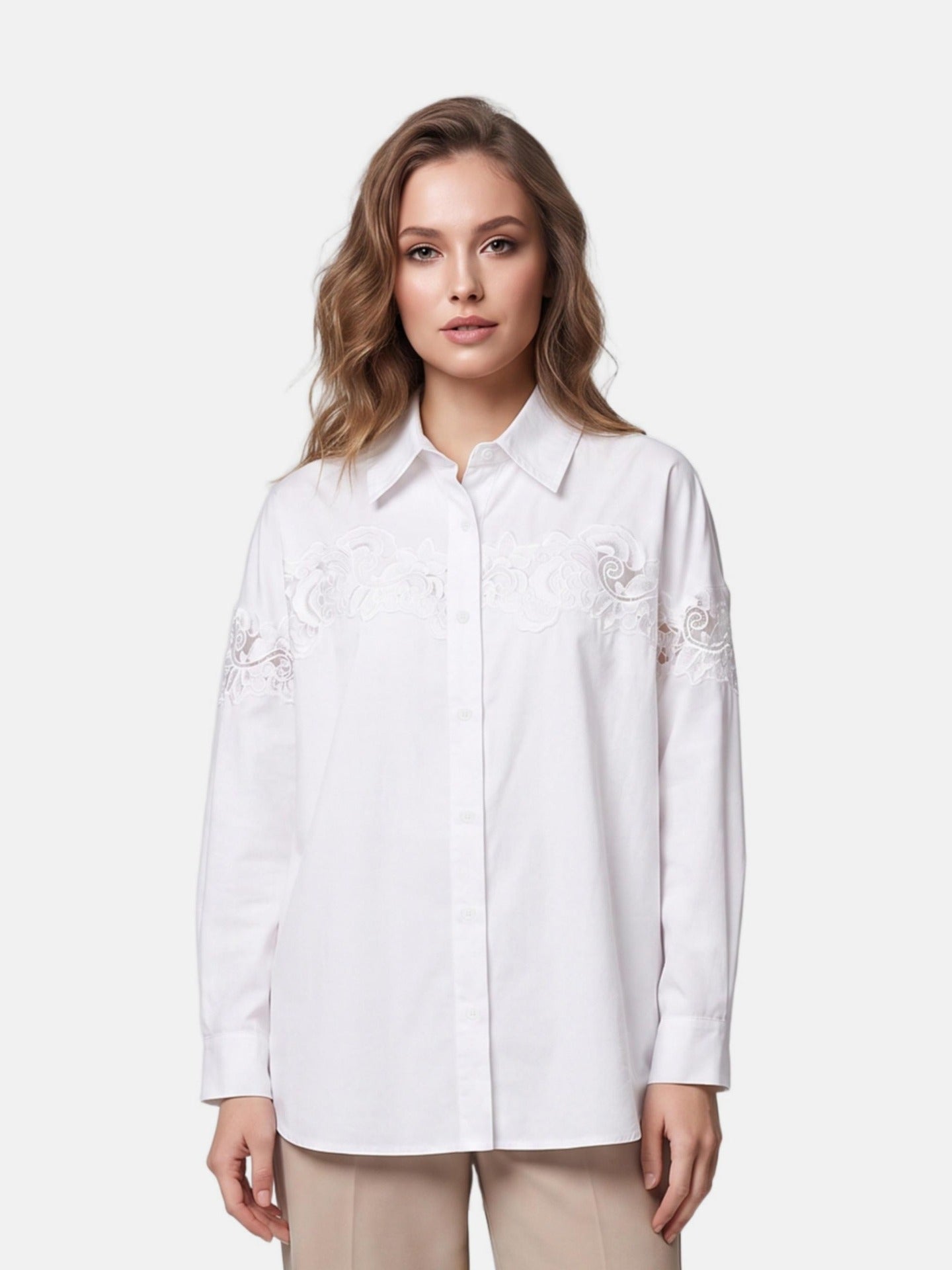 Blusa in Cotone Bianco
