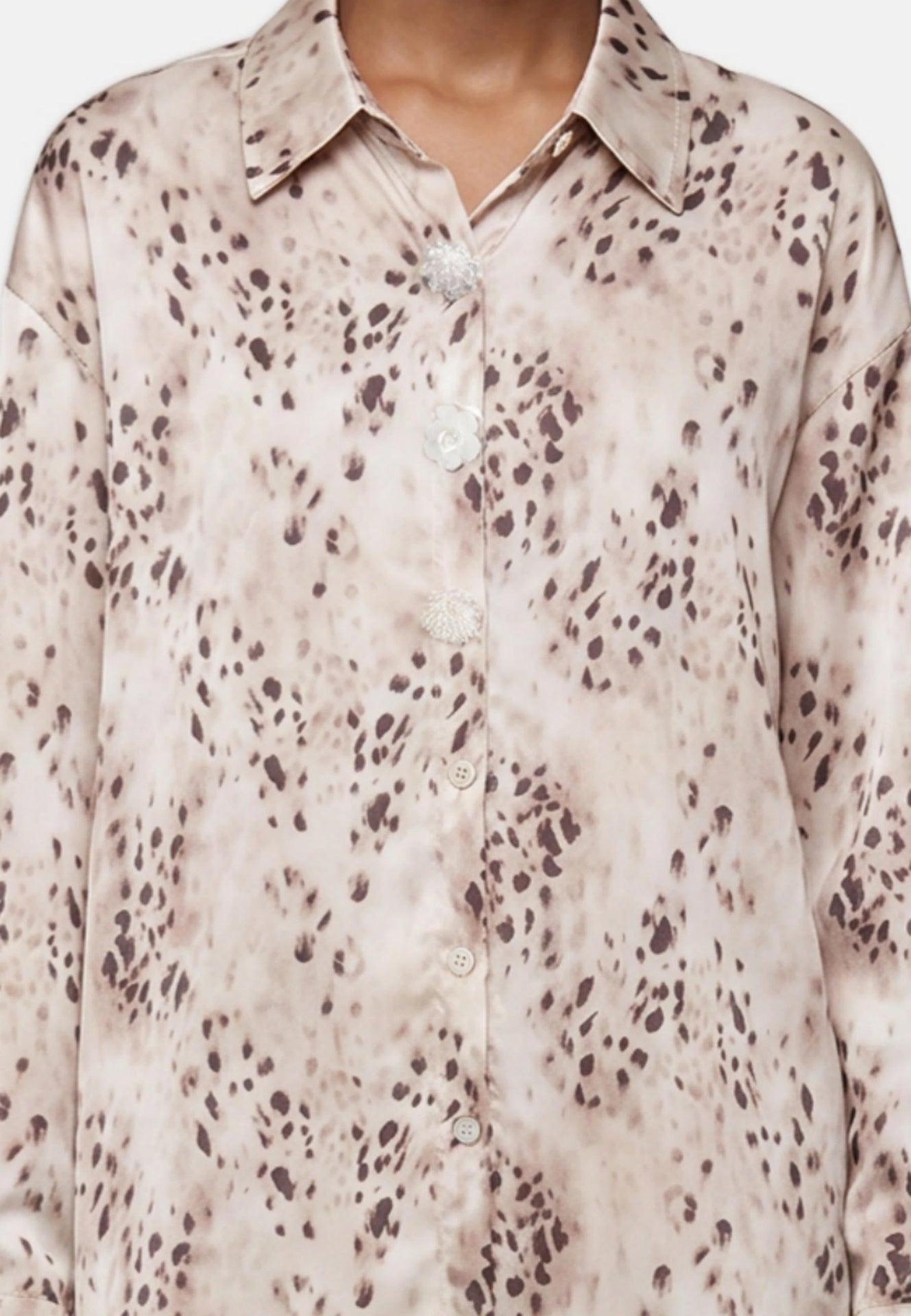 Blusa in 80% Poliester 20% Tencel Beige