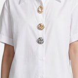 Blusa in Cotone Bianco
