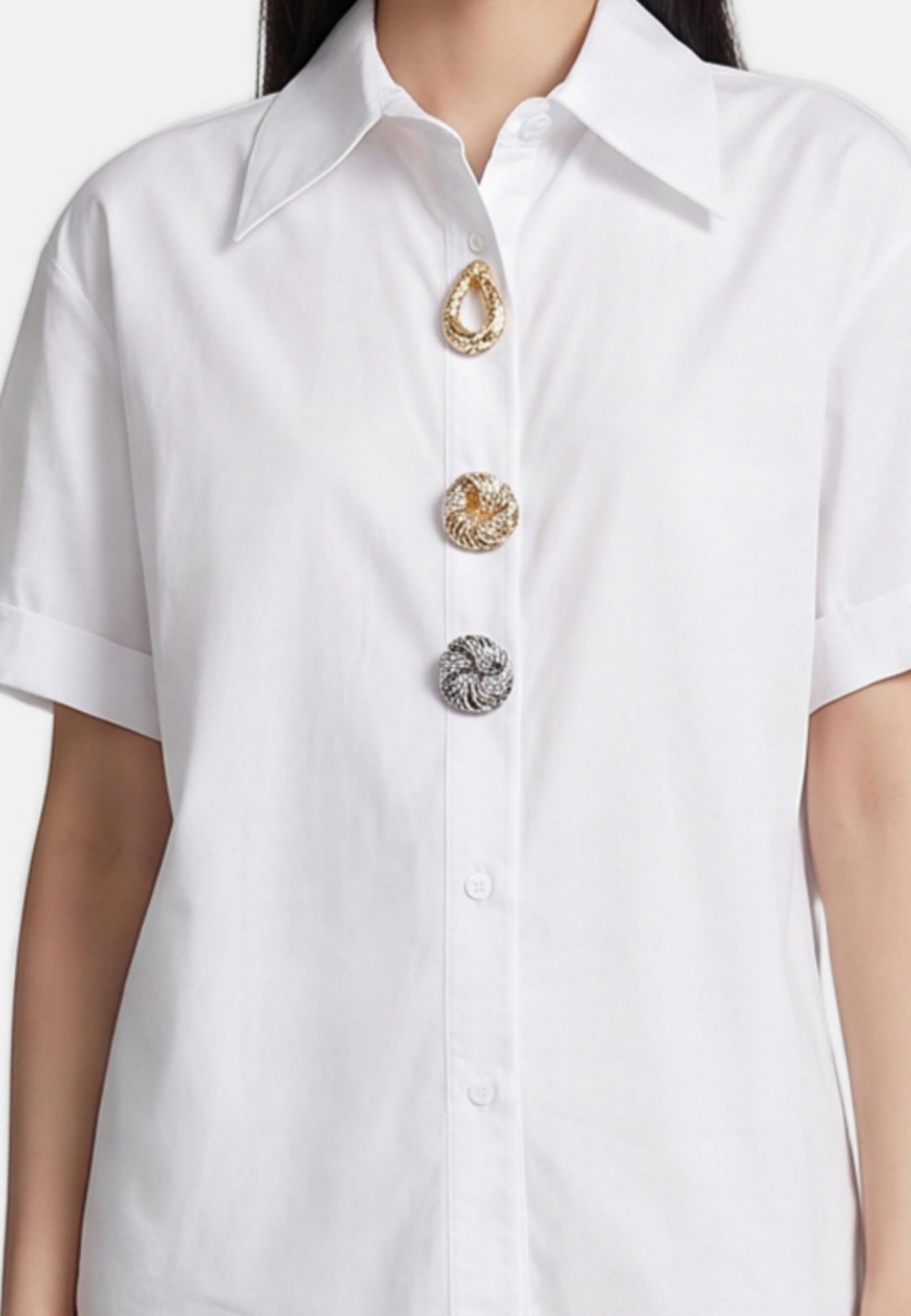 Blusa in Cotone Bianco