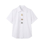 Blusa in Cotone Bianco