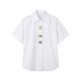 Blusa in Cotone Bianco