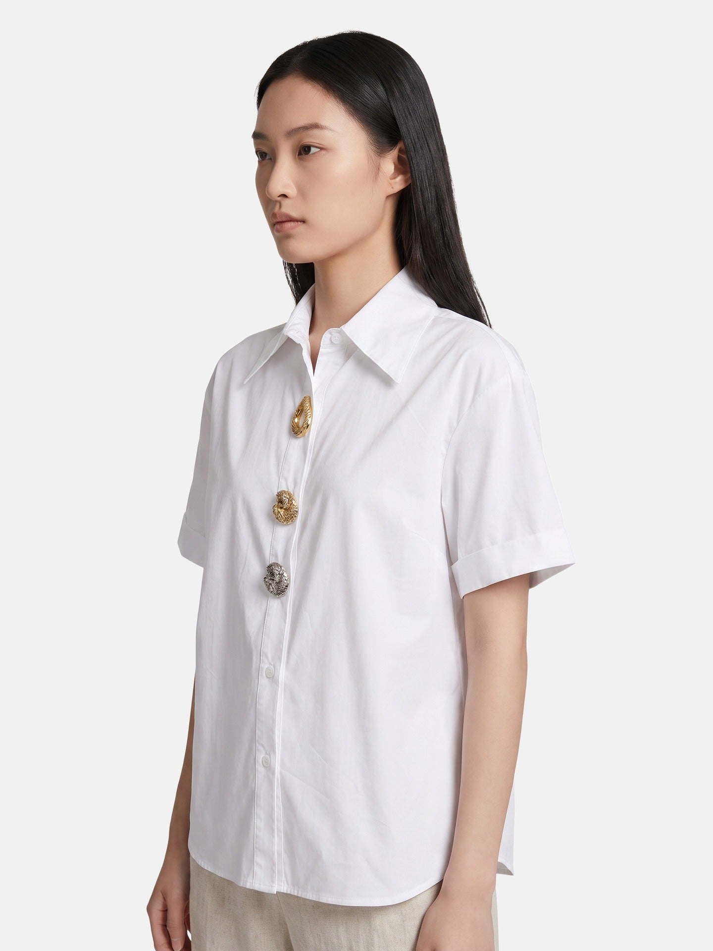 Blusa in Cotone Bianco
