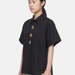 Blusa in Cotone Nero