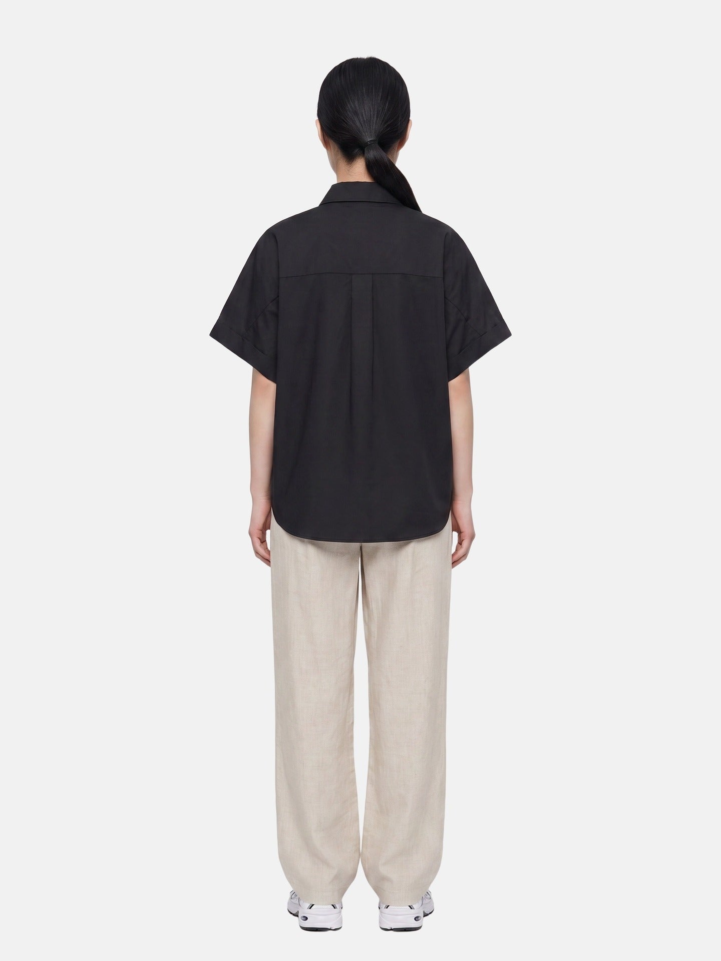 Blusa in Cotone Nero