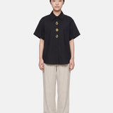 Blusa in Cotone Nero