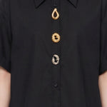 Blusa in Cotone Nero