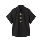 Blusa in Cotone Nero