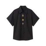 Blusa in Cotone Nero