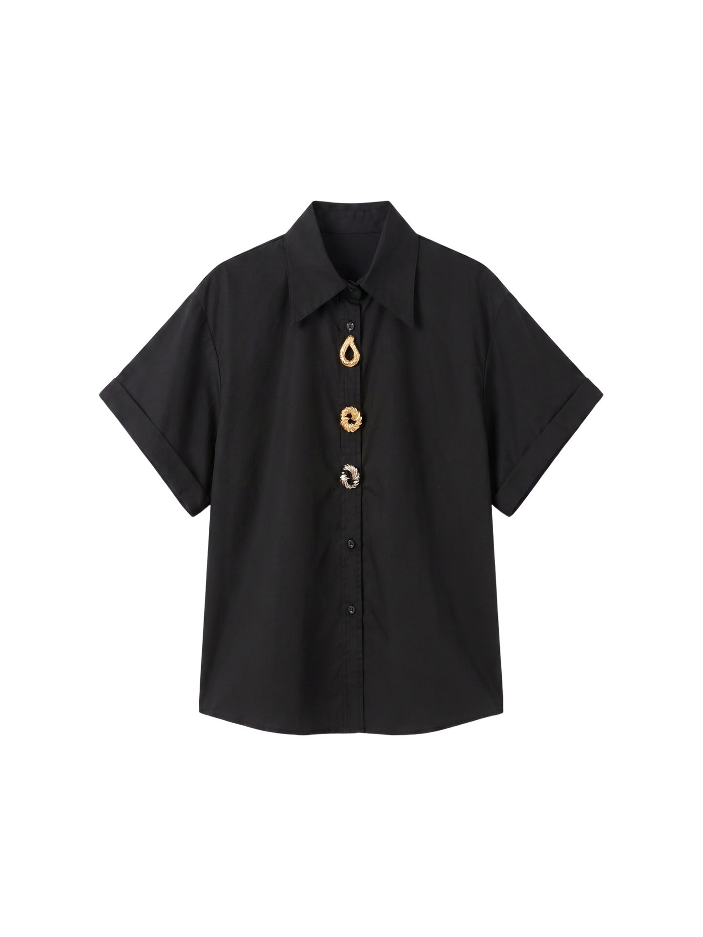 Blusa in Cotone Nero