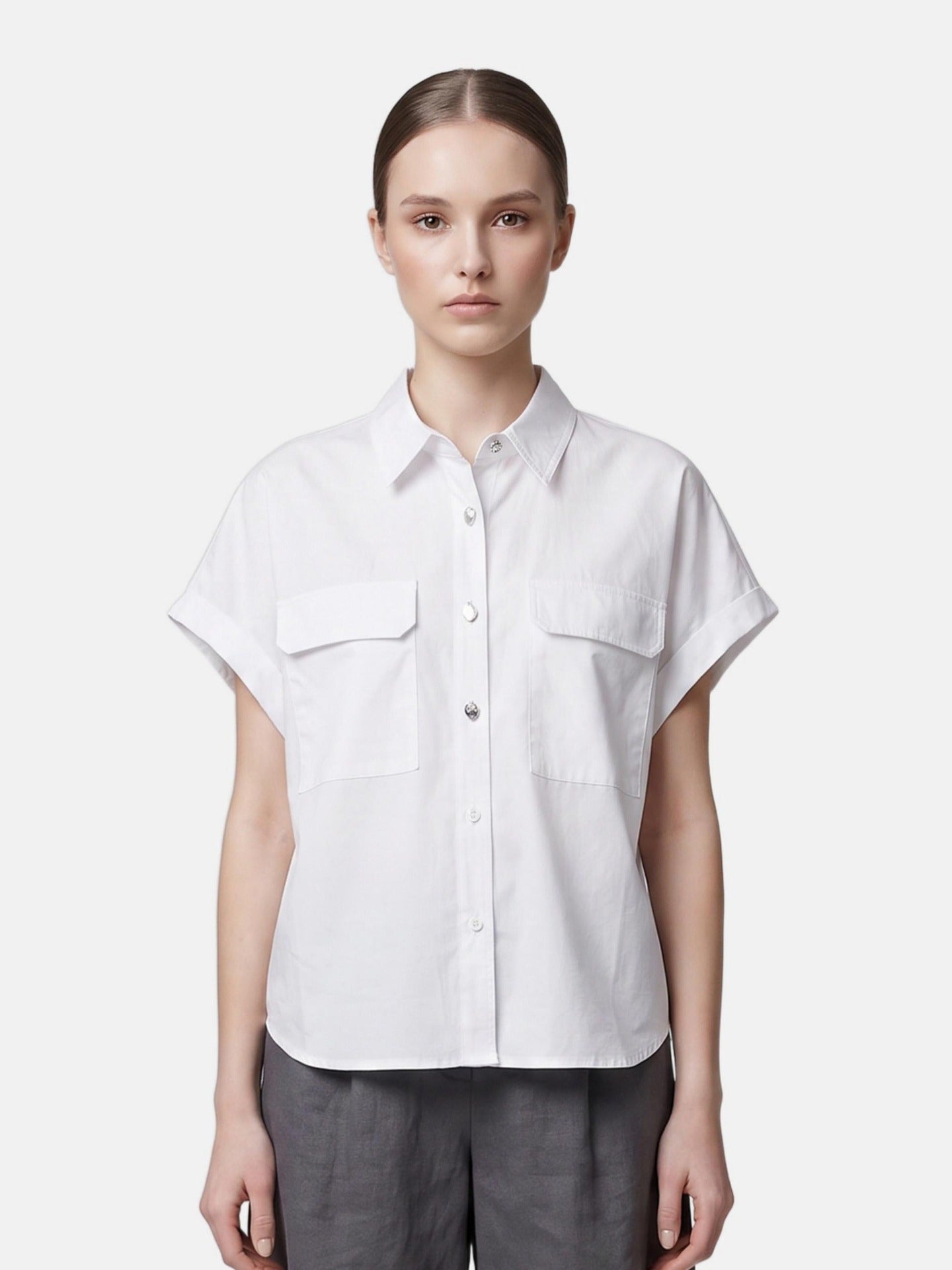 Blusa in Cotone Bianco