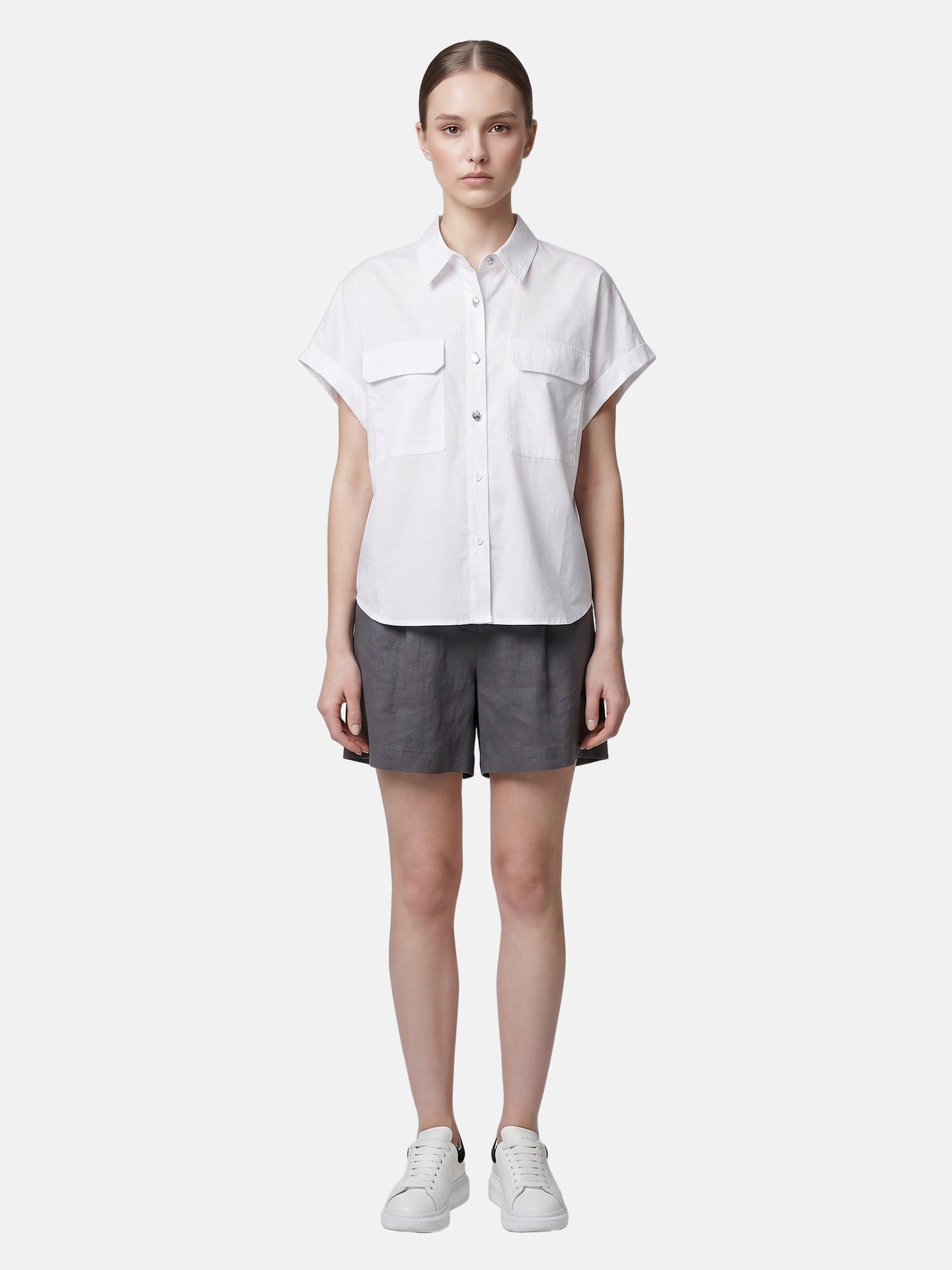 Blusa in Cotone Bianco