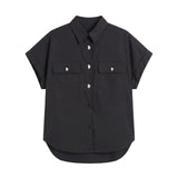 Blusa in Cotone Nero
