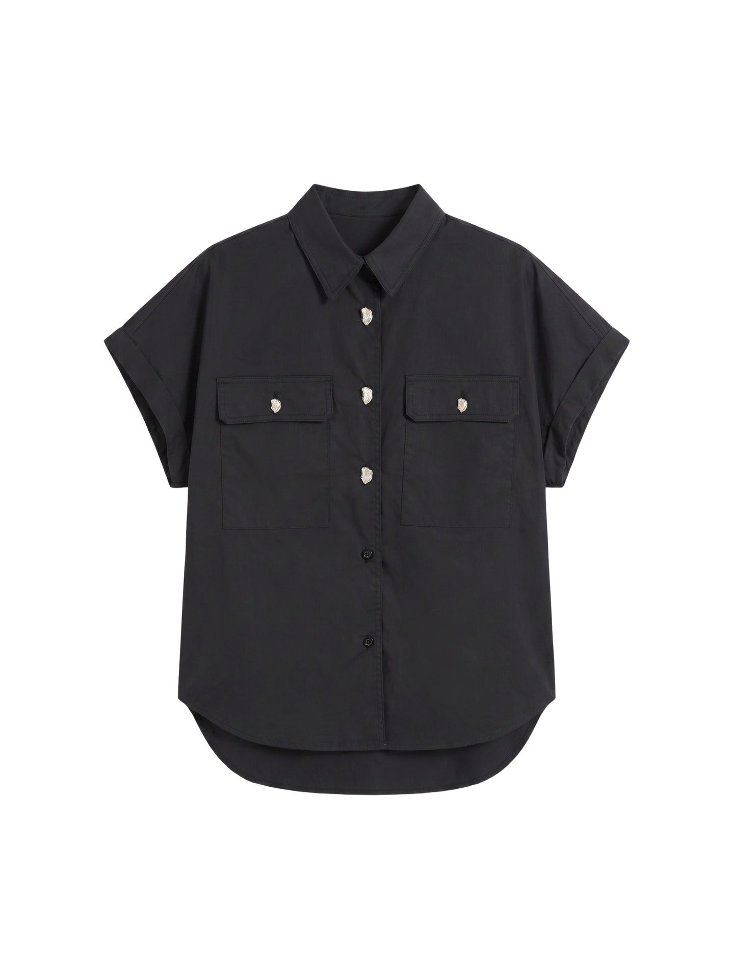 Blusa in Cotone Nero