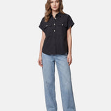 Blusa in Cotone Nero