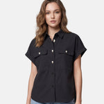 Blusa in Cotone Nero