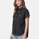 Blusa in Cotone Nero