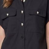 Blusa in Cotone Nero
