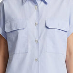 Blusa in Cotone Blu