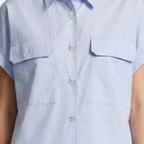 Blusa in Cotone Blu