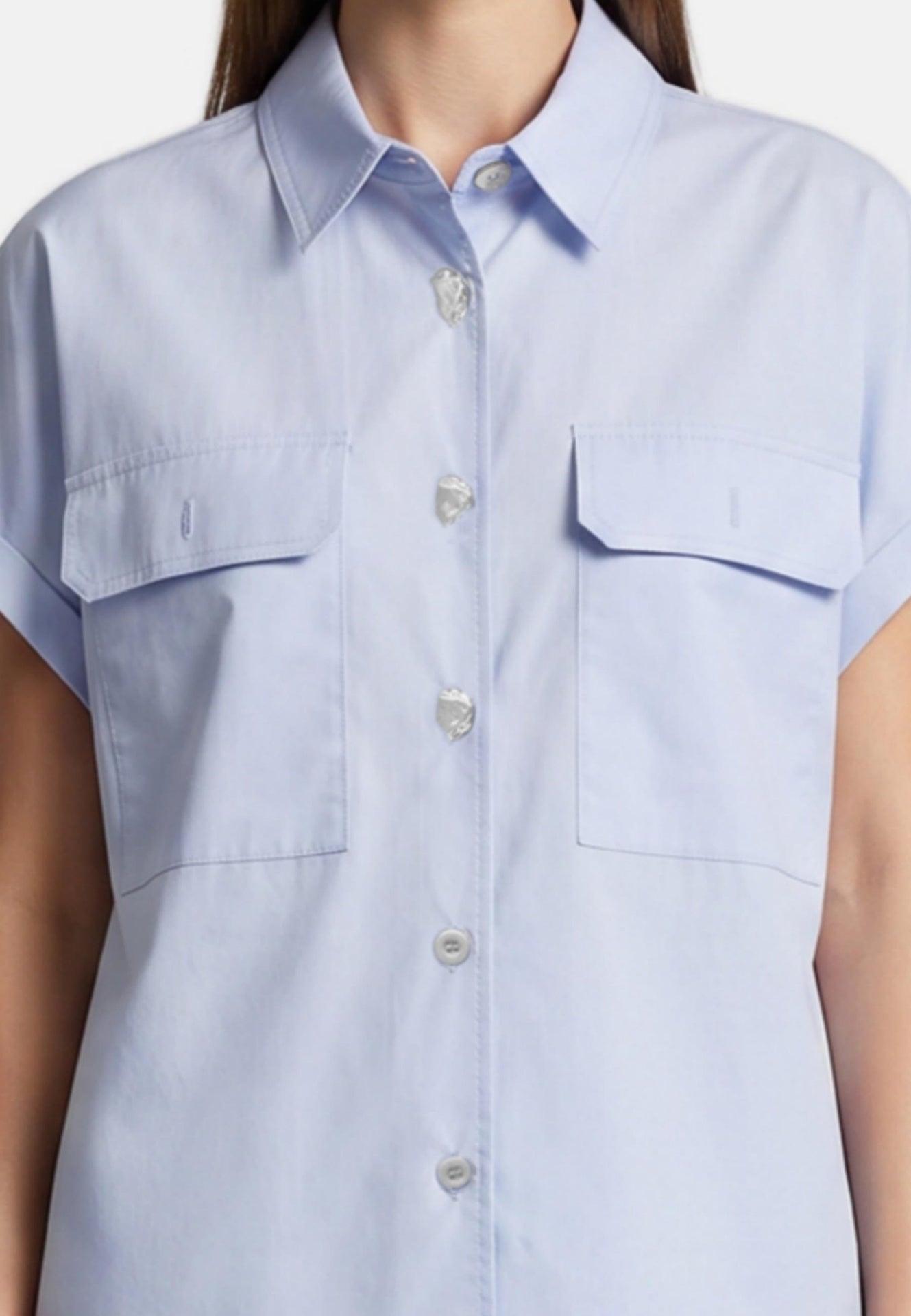 Blusa in Cotone Blu