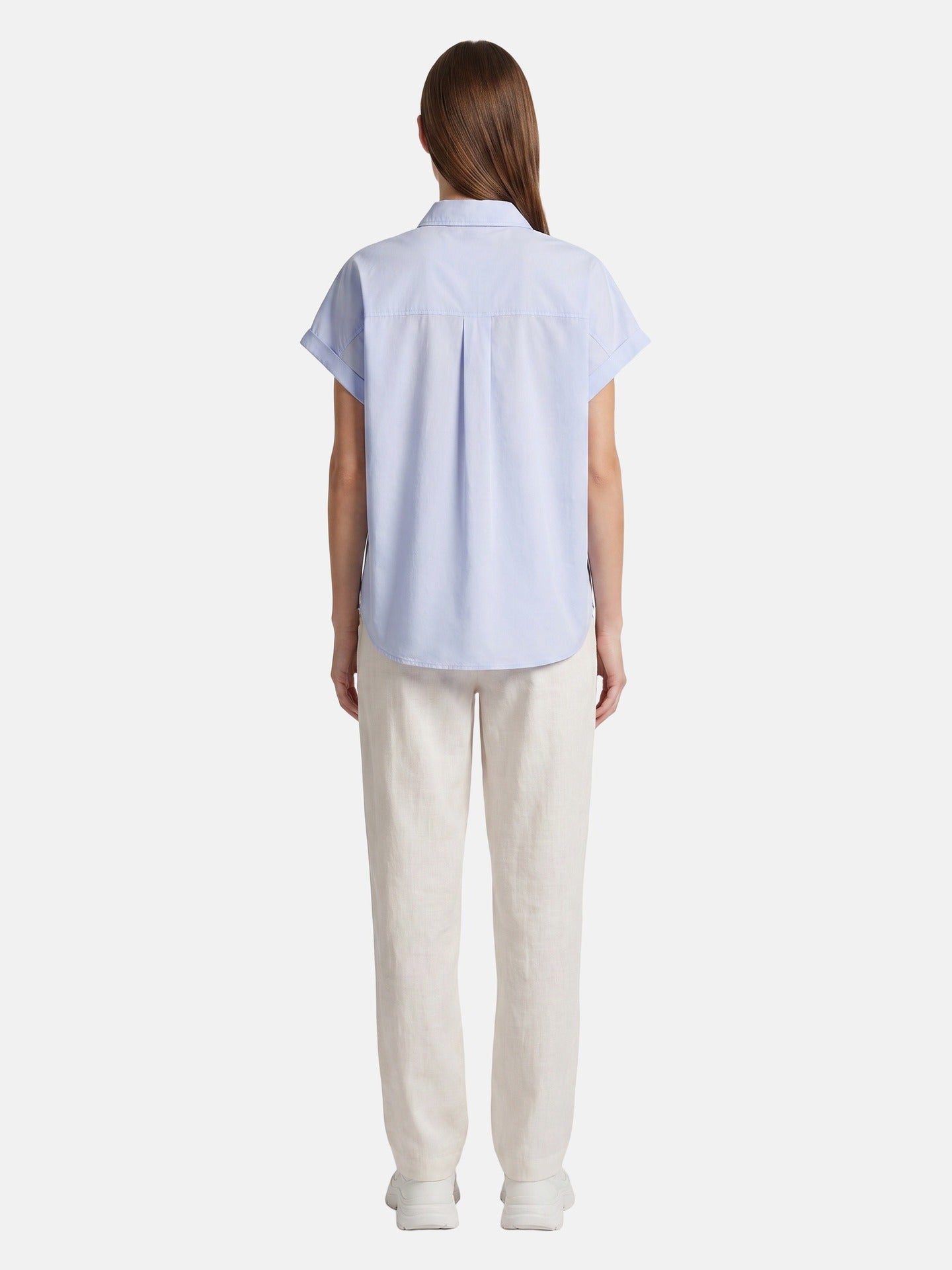 Blusa in Cotone Blu
