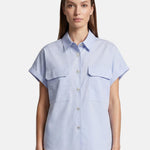 Blusa in Cotone Blu