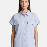 Blusa in Cotone Blu