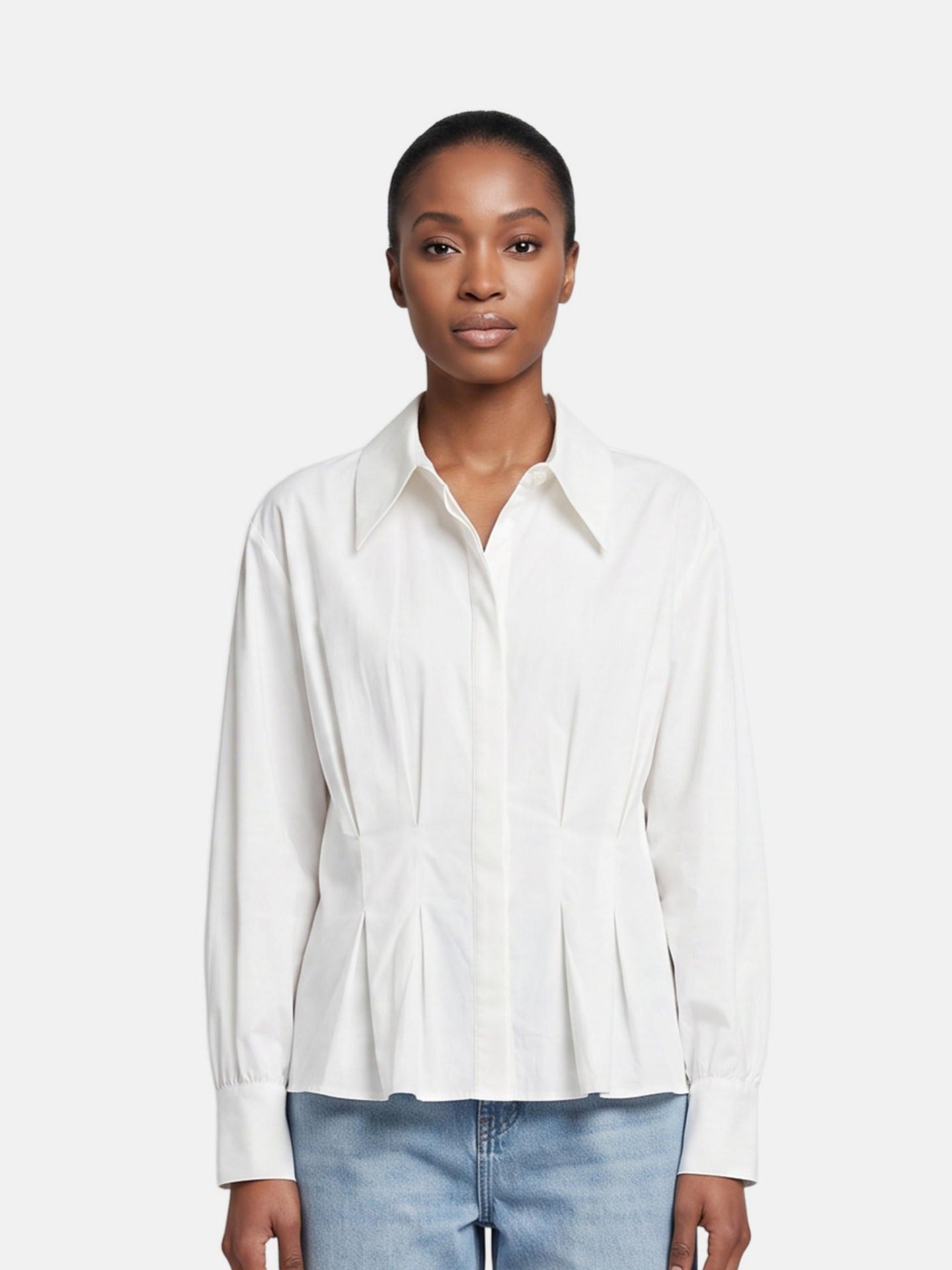 Blusa in 86% Tencel 14% Poliester Beige