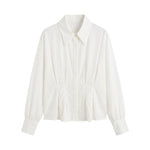 Blusa in 86% Tencel 14% Poliester Beige
