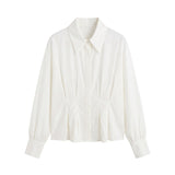 Blusa in 86% Tencel 14% Poliester Beige